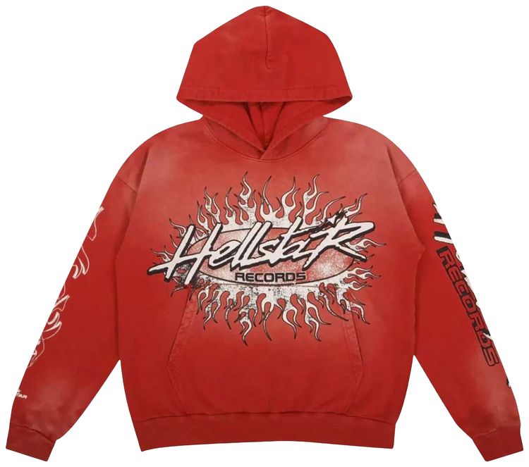 Hellstar Greatest Hits Records Hoodie Red