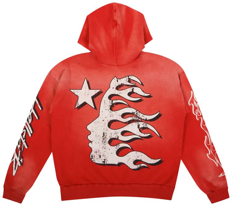 Hellstar Greatest Hits Records Hoodie Red