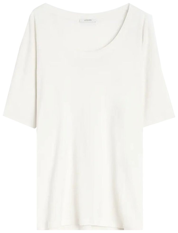 Lemaire Rib T Shirt Light Cream