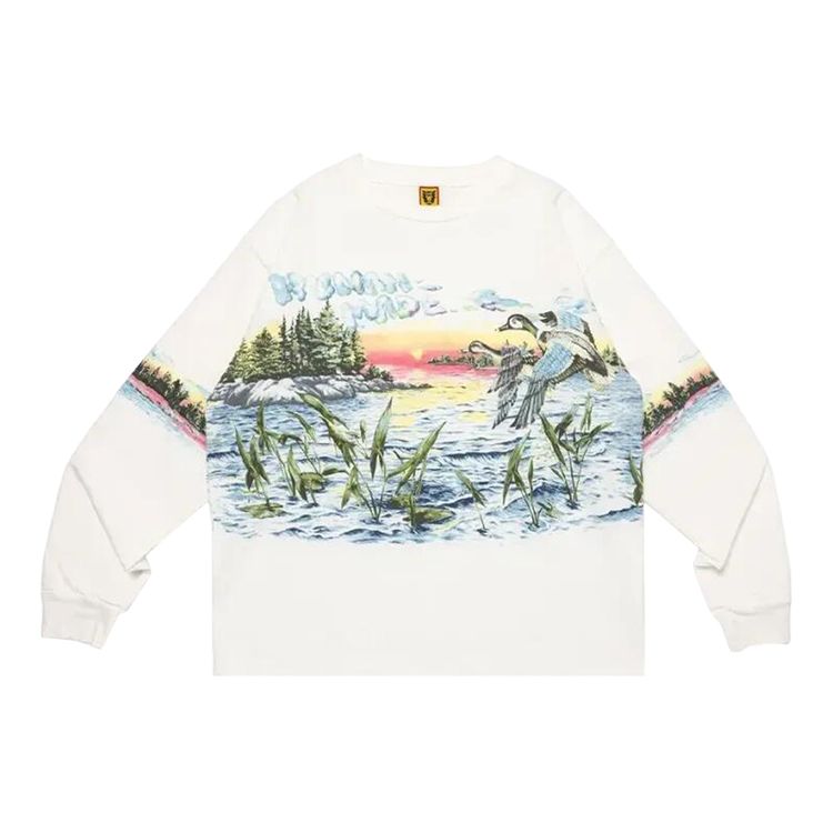 Human Made Graphic Long Sleeve T Shirt White