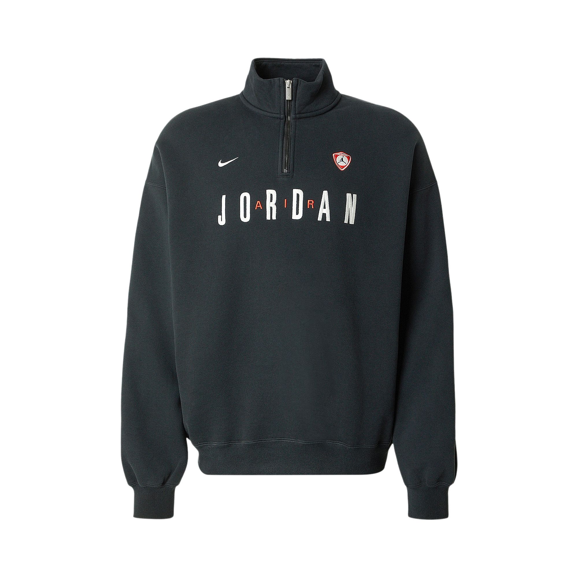 Buy Air Jordan Flight Graphic Fleece Quarter Zip 'Black/Sail