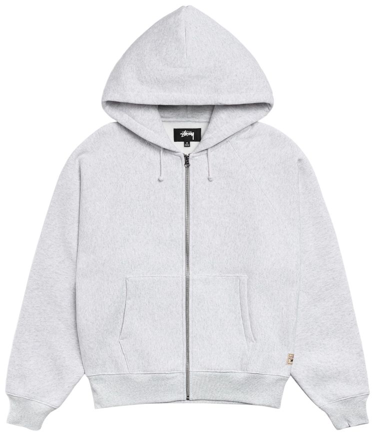 Stussy Raglan Zip Hoodie Ash Heather