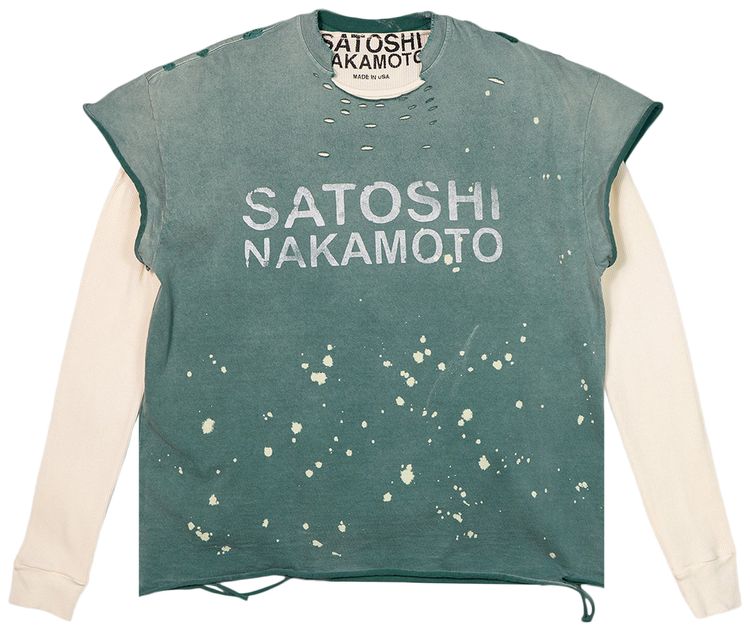 Satoshi Nakamoto Luke T Shirt Thermal Green
