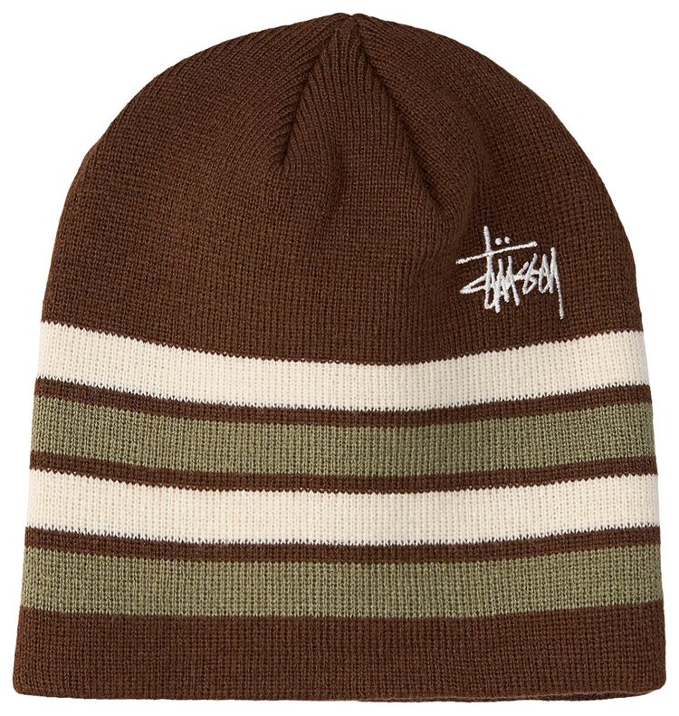Stussy Basic Striped Skullcap Brown