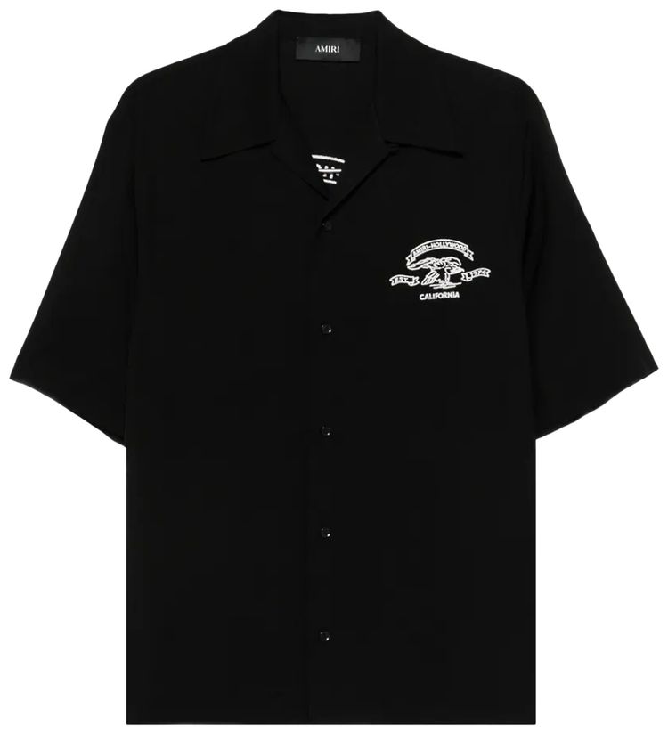 Amiri Eagle Camp Shirt Black