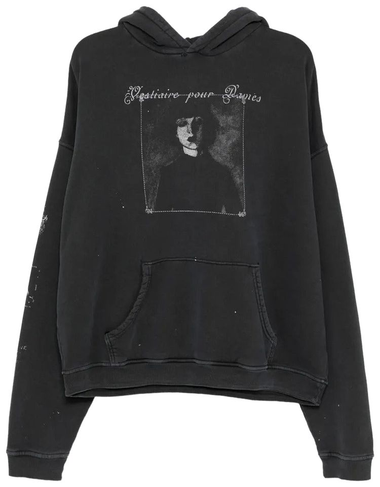 Enfants Riches Deprimes Vestiaire Pour Dames Hoodie Faded Black With Paint