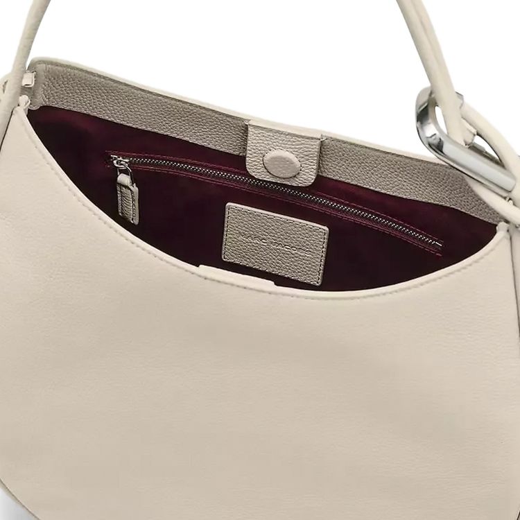 Marc Jacobs Leather Dual Large Hobo Bag Cloud White