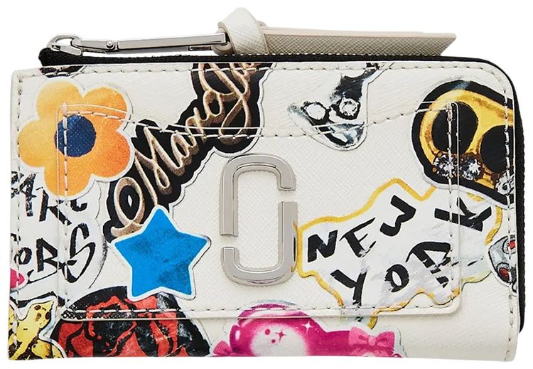 Marc Jacobs Top Zip Multi Wallet WhiteMulticolor
