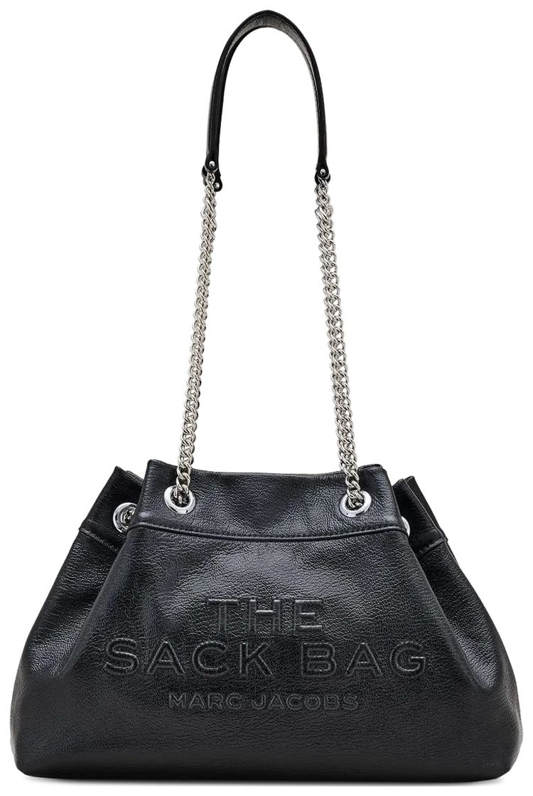 Marc Jacobs Leather Chain Sack Bag Black