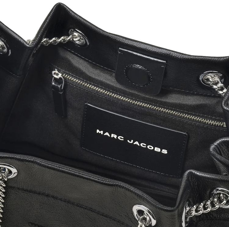 Marc Jacobs Leather Chain Sack Bag Black