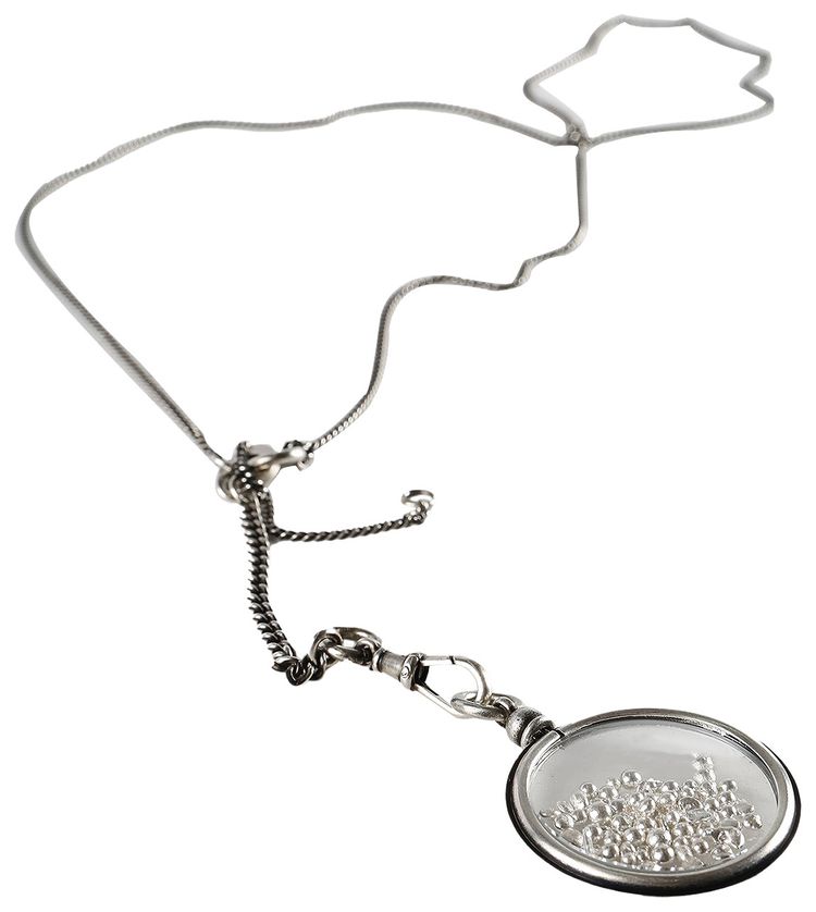 Ann Demeulemeester Elsu Medaillon Necklace Antique Silver