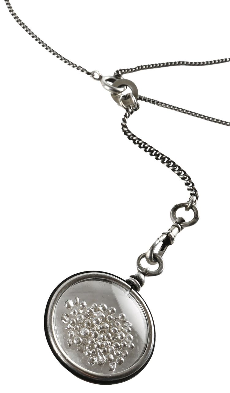 Ann Demeulemeester Elsu Medaillon Necklace Antique Silver