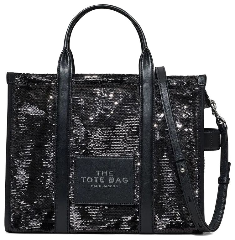 Marc Jacobs Sequins Medium Tote Bag Black