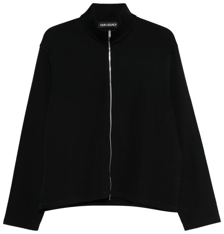Our Legacy Shrunken Full Zip Jacket Black Athletic Rib