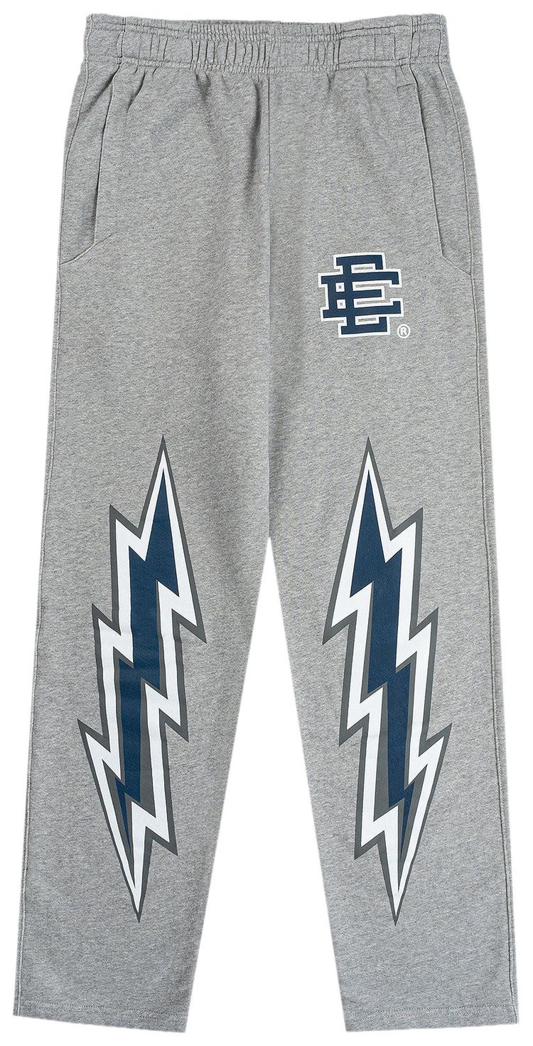 Eric Emanuel EE Basic Sweatpant Heather Grey w Navy Bolt