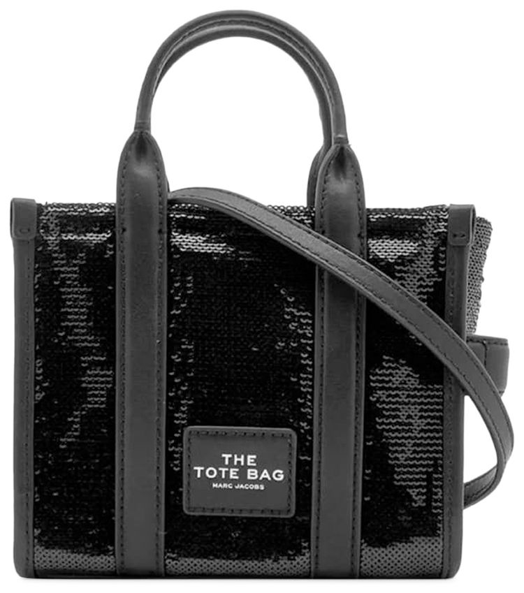 Marc Jacobs Sequins Crossbody Tote Bag Black