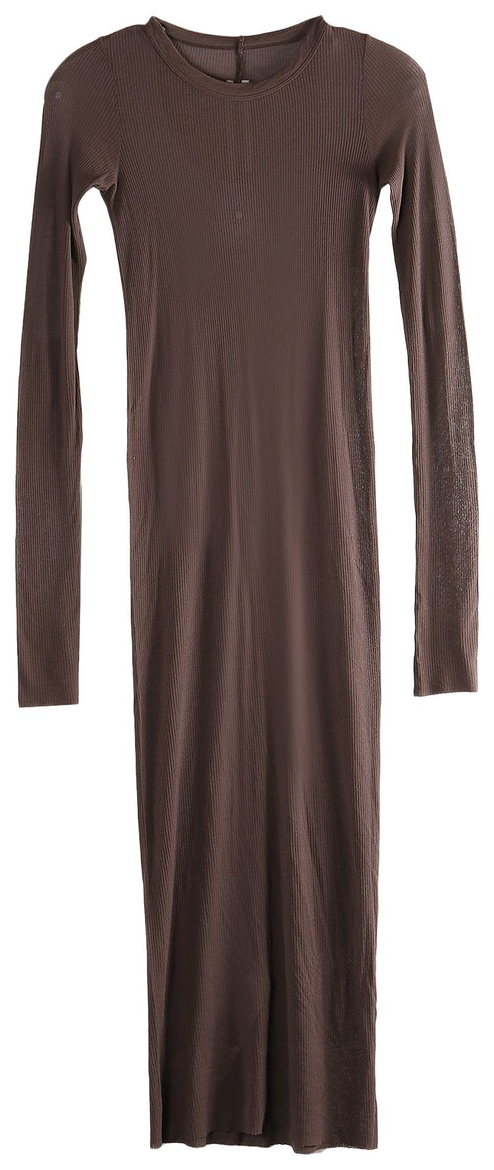 Rick Owens Rib Long Sleeve Dress Macassar