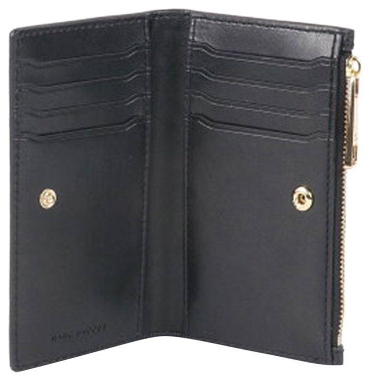 Marc Jacobs Groove Signet Medium Flat Wallet Black
