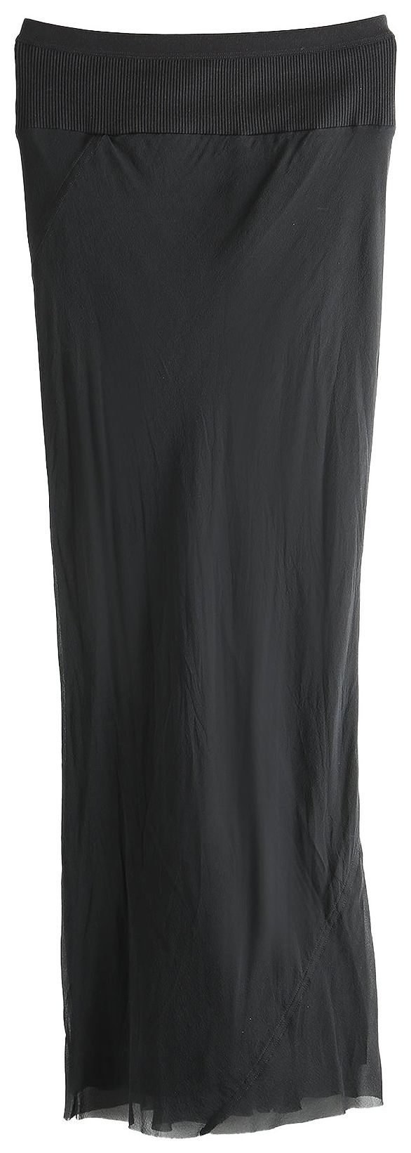 Rick Owens Gonna Calf Bias Skirt Black