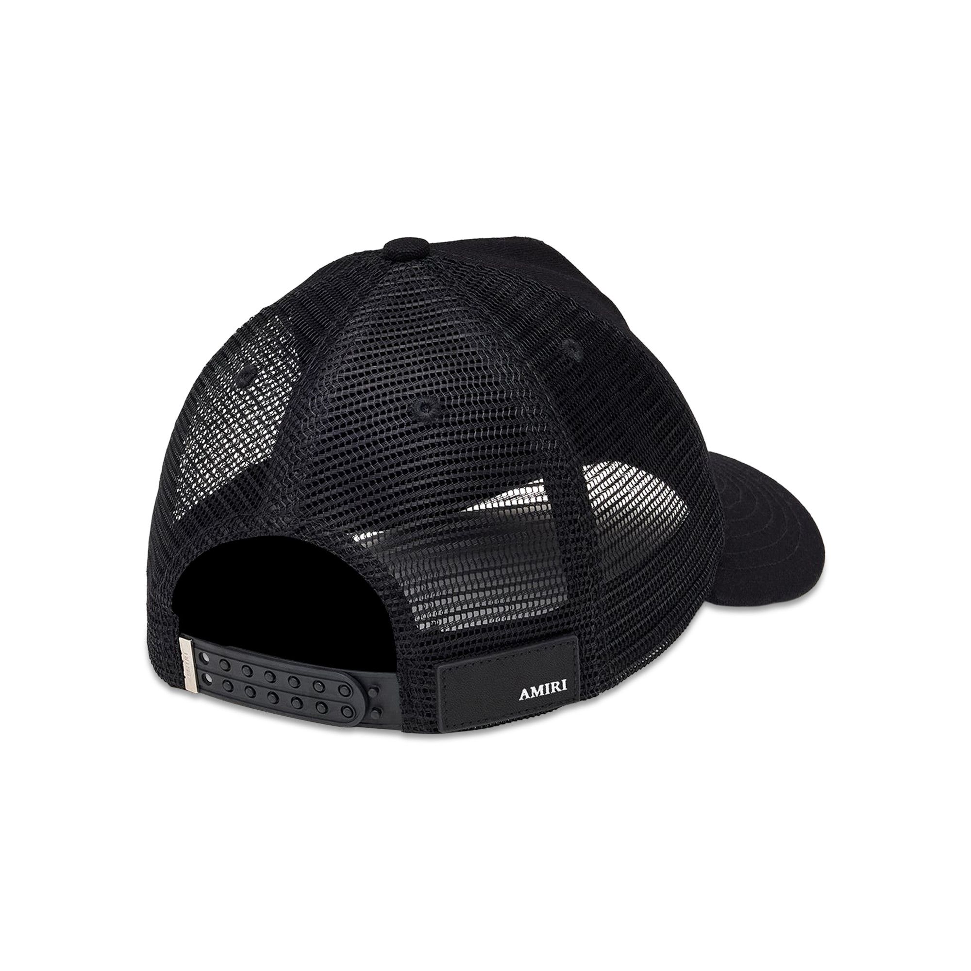 Buy Amiri Bones Stacked Trucker Hat 'Black' - AMHATR1016 001 BLAC