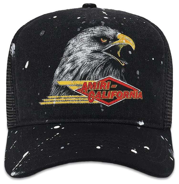 Amiri Eagle Trucker Hat Black
