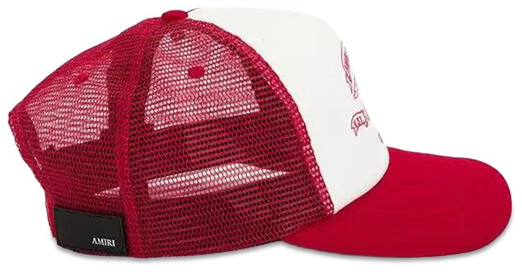 Amiri Eagle Trucker Hat Red Rose