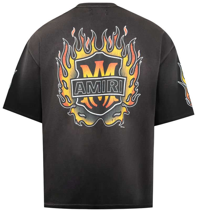 Amiri MA Flames Tee Black