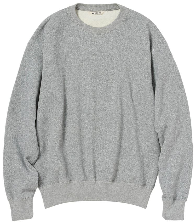 Auralee Smooth Soft BD Sweatshirt Top Grey