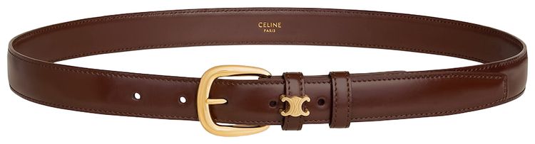 CELINE Vivienne Belt In Taurillon Leather Chestnut