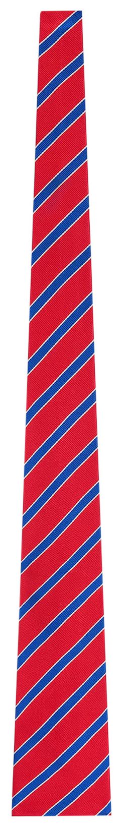 CELINE Tie in Striped Silk RedBlueWhite