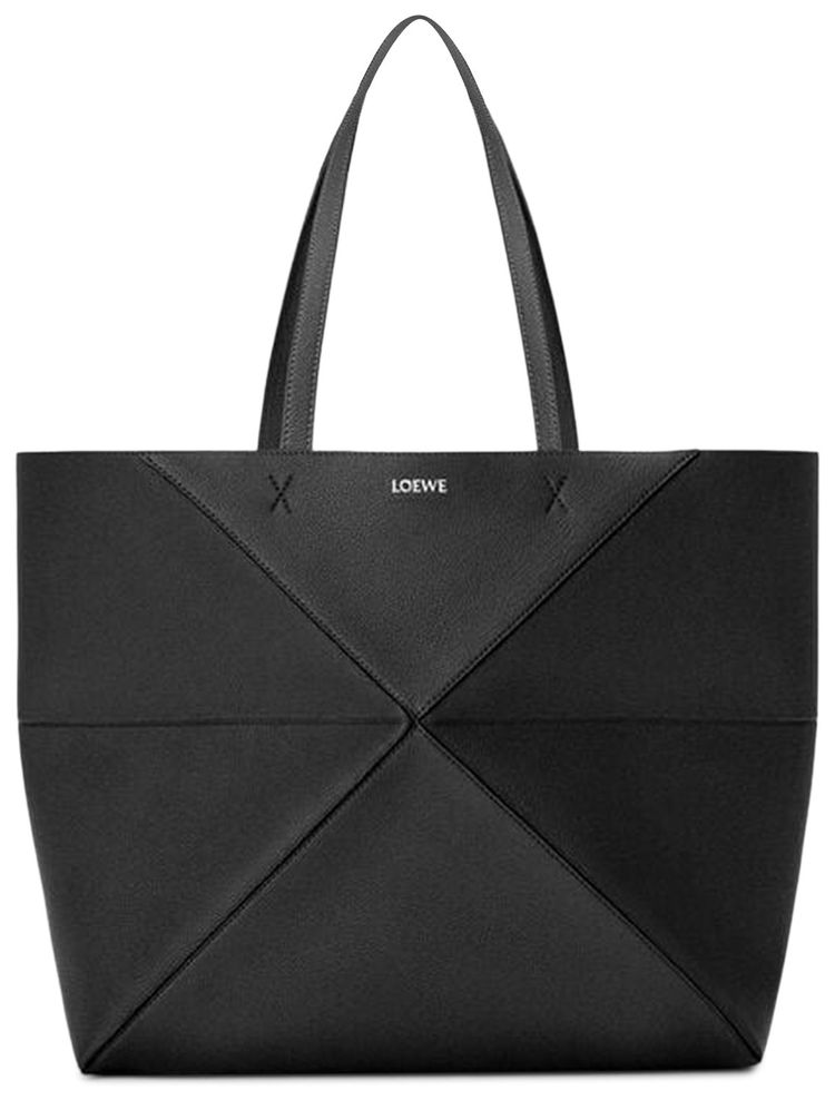 Loewe Puzzle Fold Tote Horizontal Black