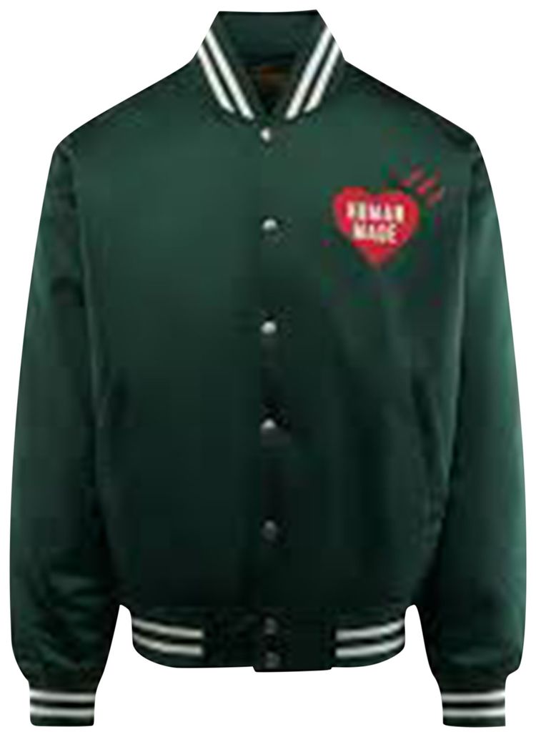 Human Made Nylon Stadium Jacket Green