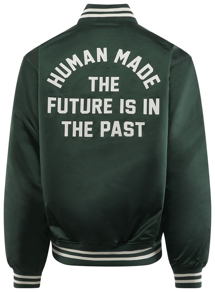 Human Made Nylon Stadium Jacket Green