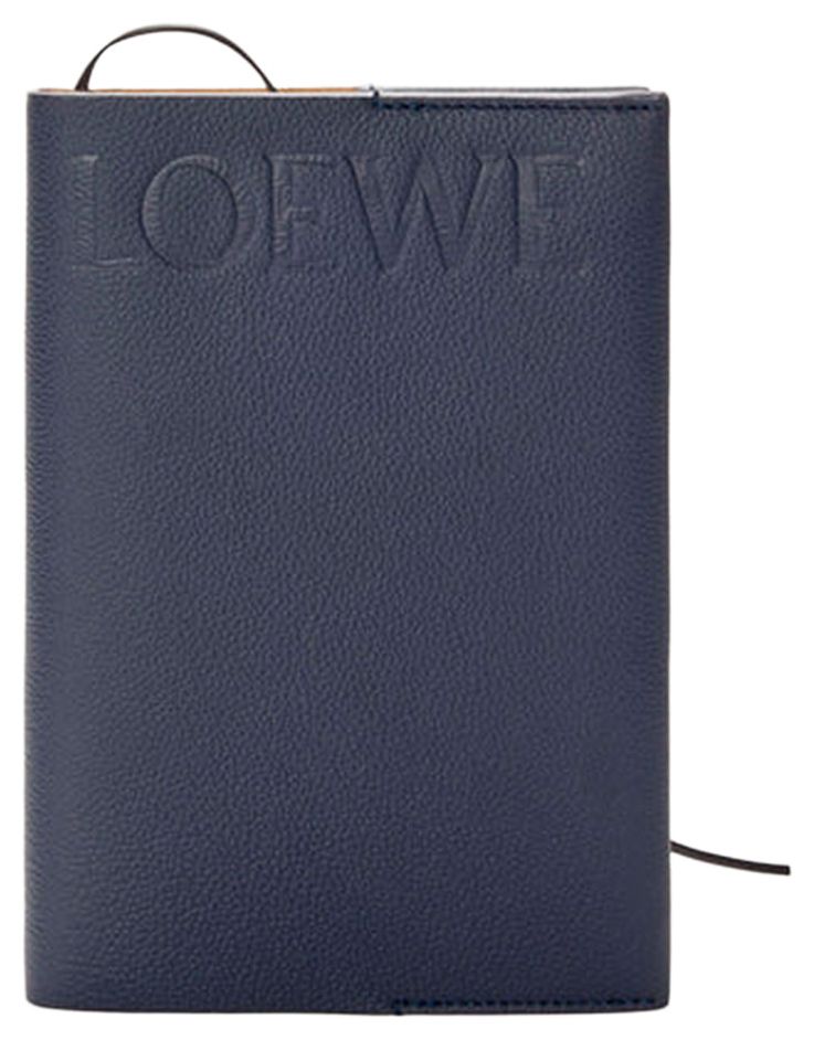 Loewe Leather Notebook Dark Navy Blue