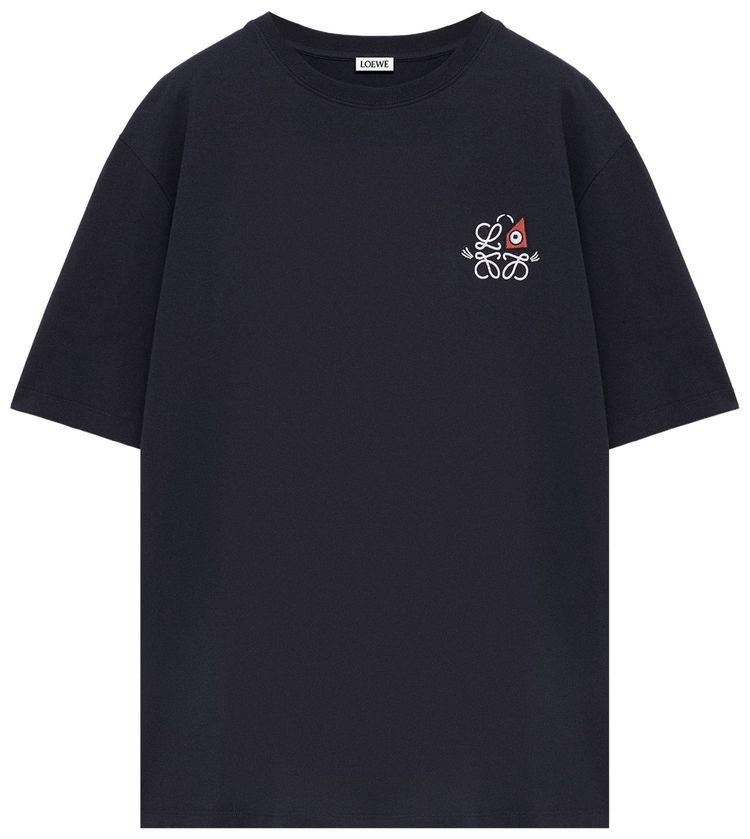 Loewe Loose Fit T Shirt Navy Blue
