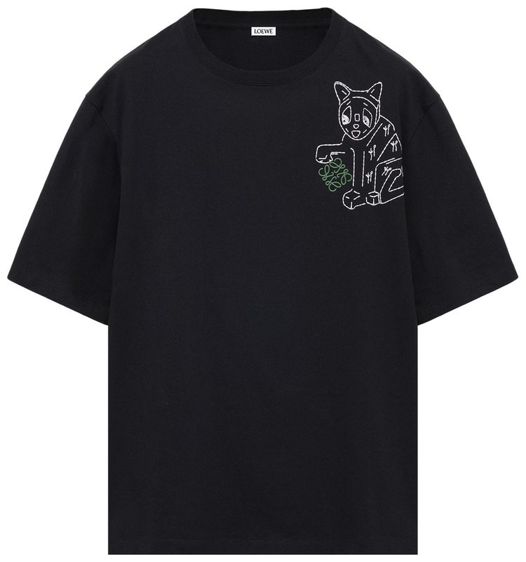 Loewe Loose Fit T Shirt Black
