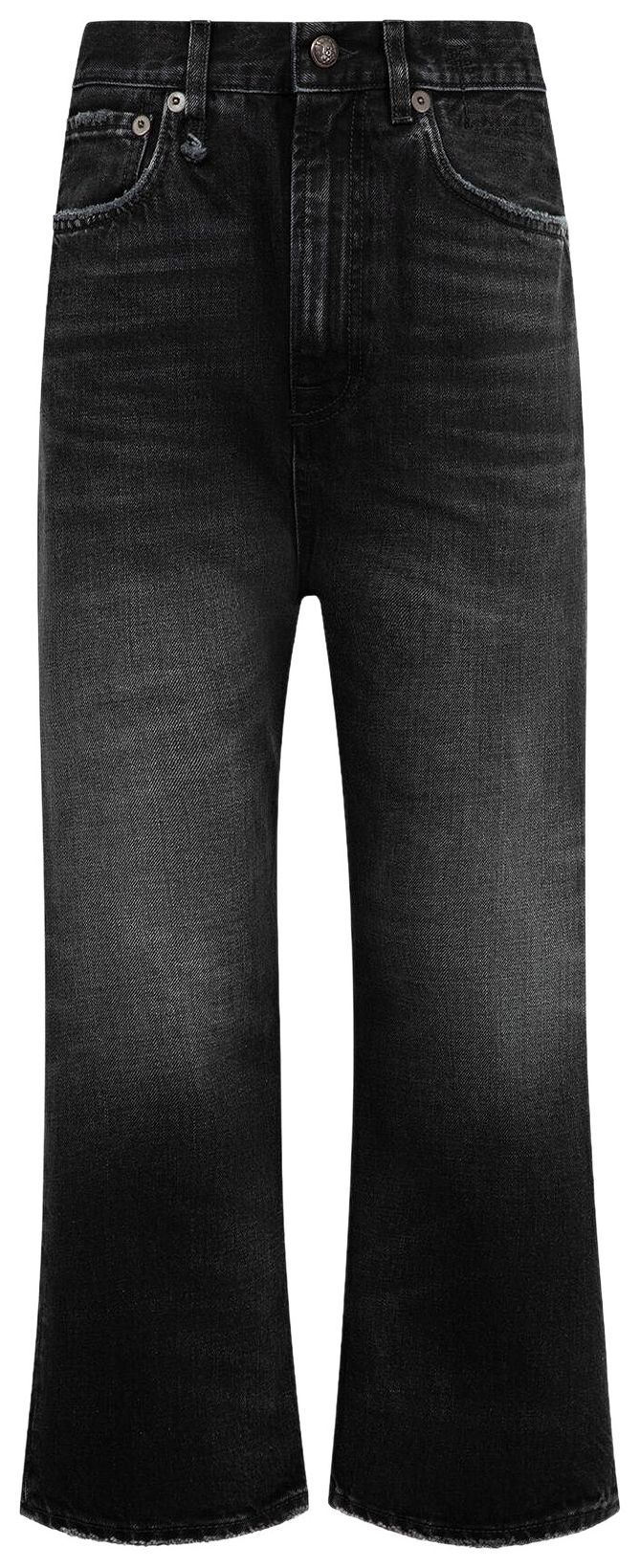 R13 Tailored Drop Jean Essex Black