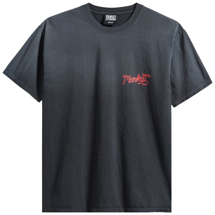 Market Lasso Lockup T Shirt Pirate Black