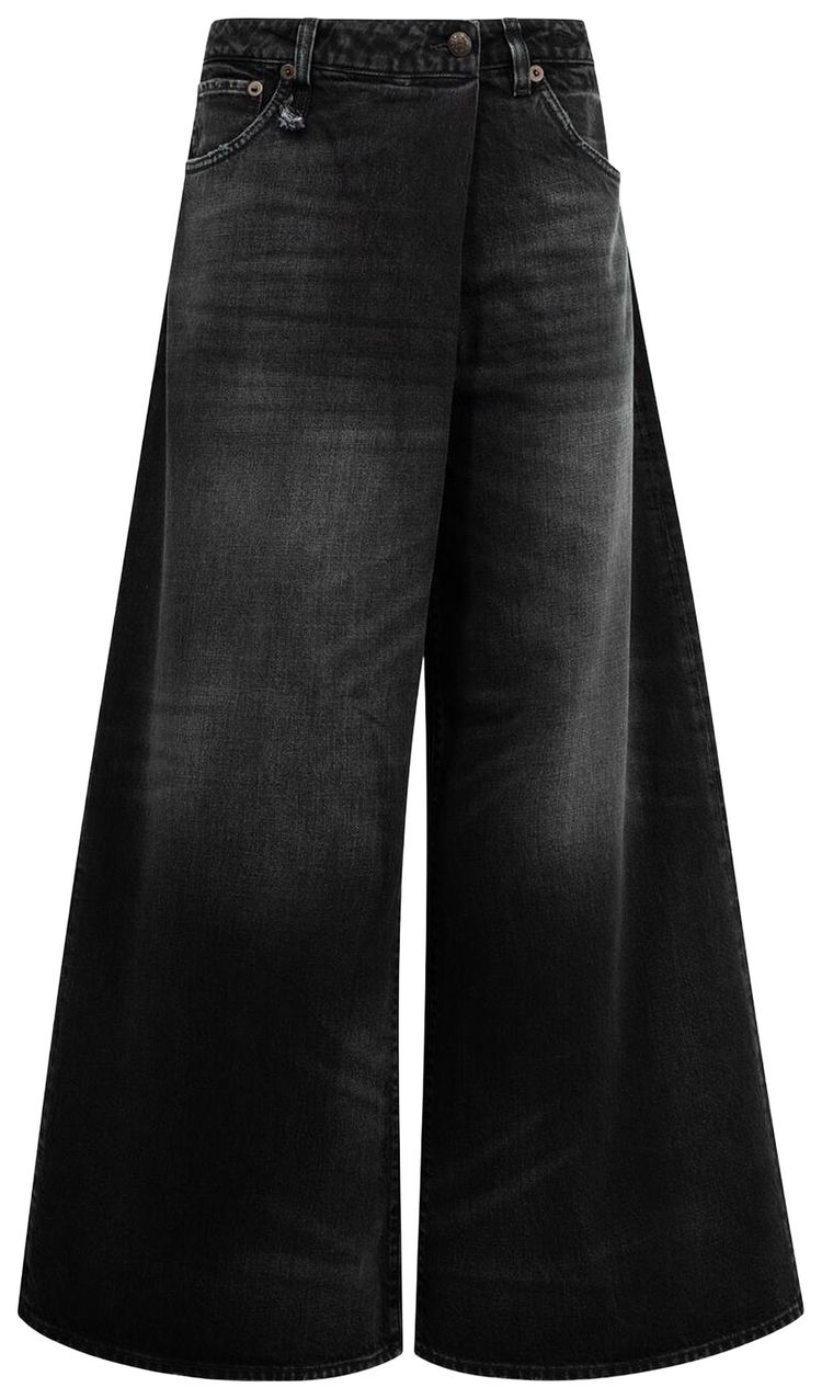 R13 Nico Wrap Jean Essex Black