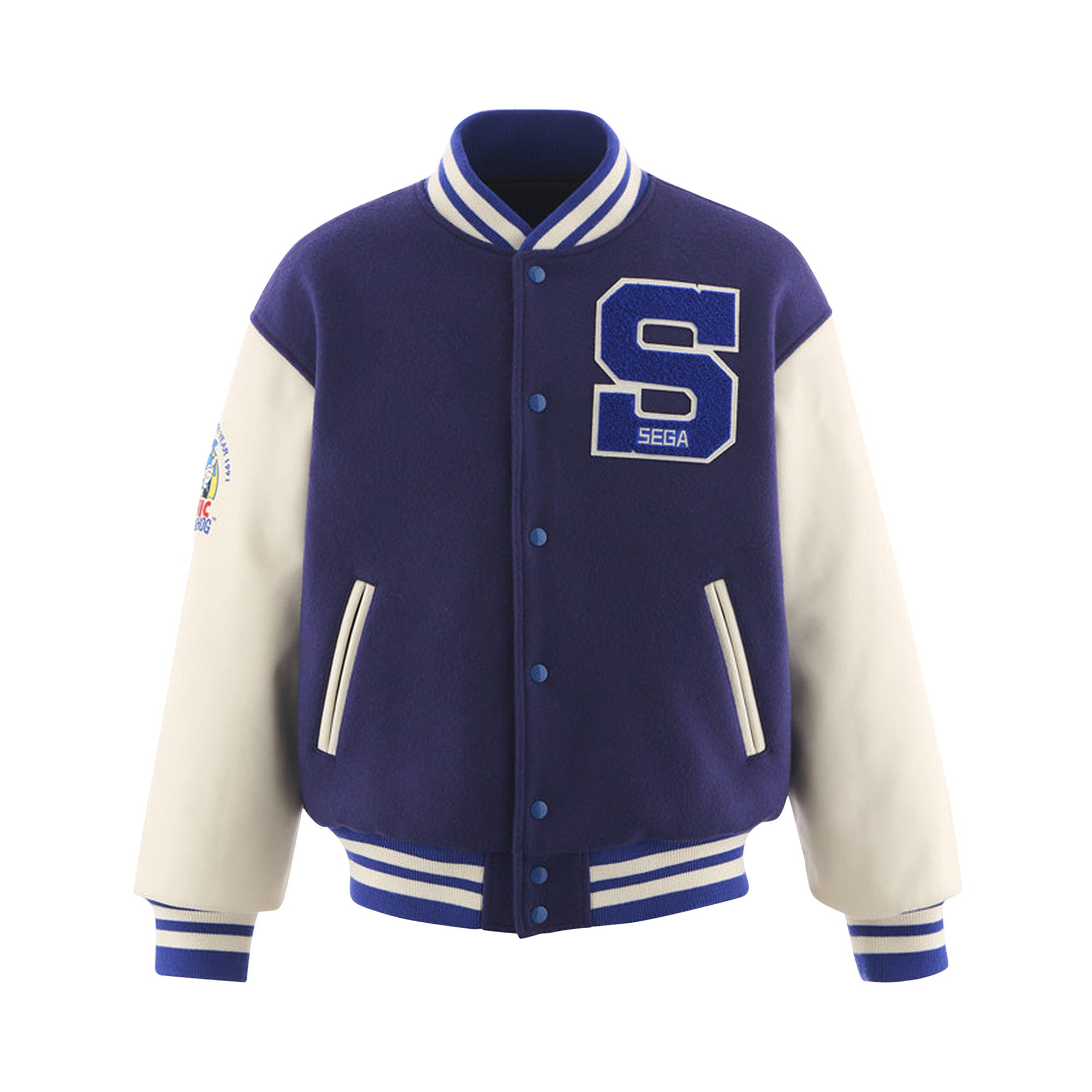 Buy SAINT Mxxxxxx x Sega Varsity Jacket 'Blue' - SM HR1 0000 C63