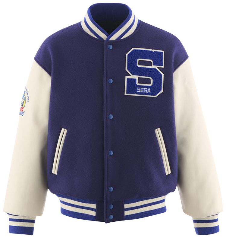 SAINT Mxxxxxx x Sega Varsity Jacket Blue