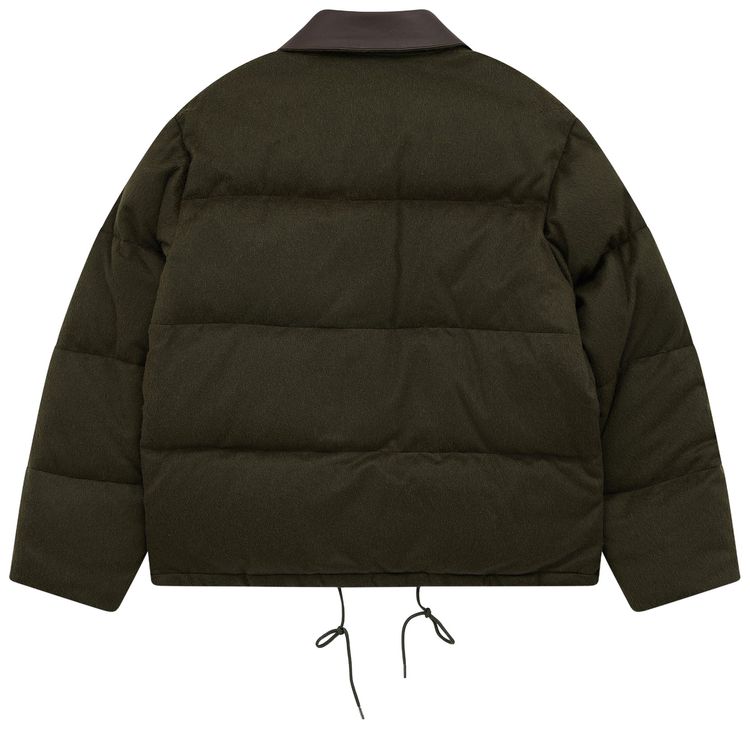Auralee Baby Camel Flannel Down Blouson Dark Olive