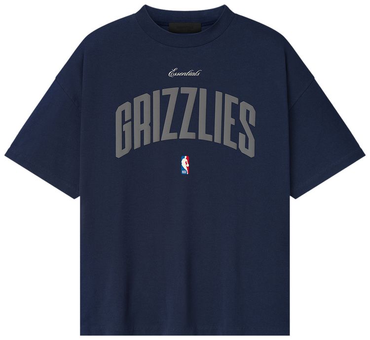 Fear of God Essentials NBA Memphis Grizzlies 90s Fit Tee Midnight Navy