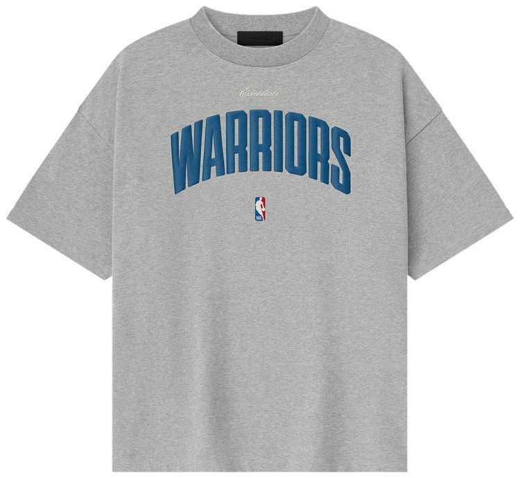 Fear of God Essentials NBA Warriors 90s Tee Concrete Heather