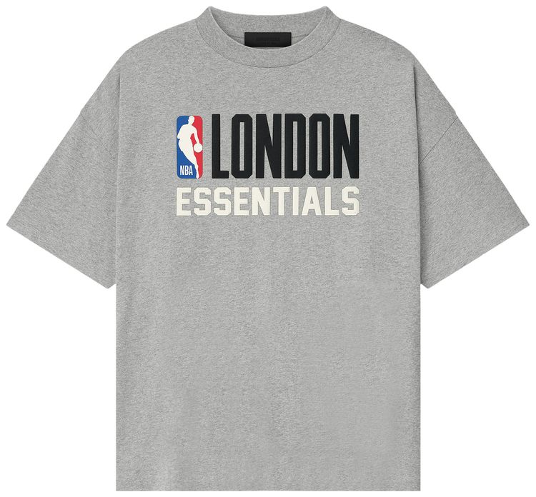 Fear of God Essentials NBA London 90s Fit Tee Concrete Heather