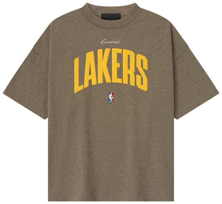 Fear of God Essentials NBA Lakers 90s Tee Homestead Heather