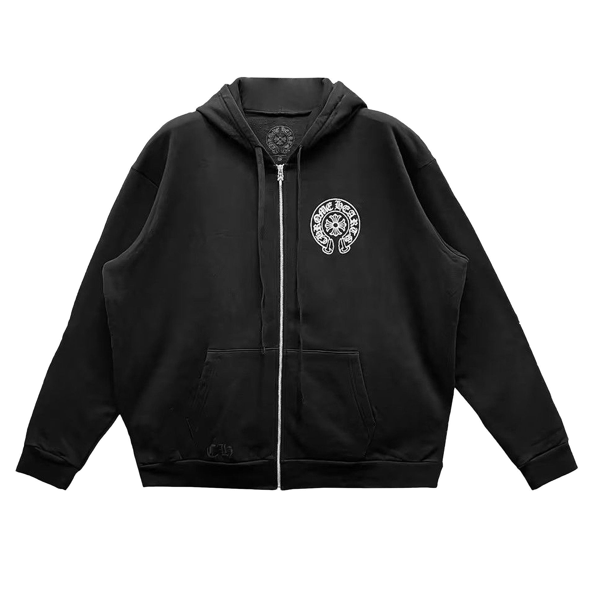 Buy Chrome Hearts Chengdu Exclusive Horseshoe Zip-Up Hoodie 'Black