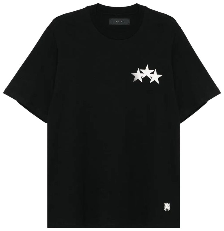 Amiri Three Star T Shirt Black