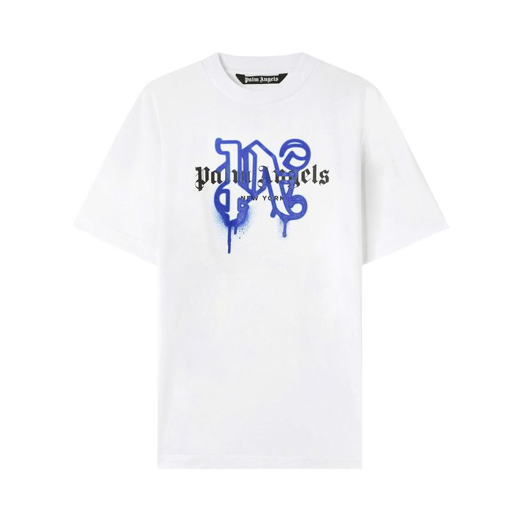 Palm Angels NY Monogram Spray Tee White