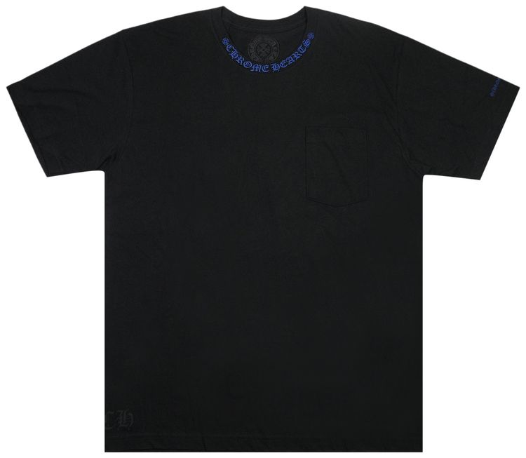 Chrome Hearts Neck Logo T Shirt BlackBlue